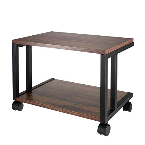 IPARTS EXPERT Desktop Printer Stand, Mobile Printer Stand Organizing Storage with 4 Rolling Wheels