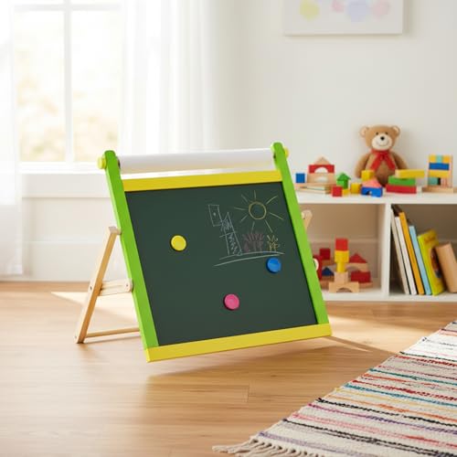 Tableau pour enfants en bois chevalet d'art double face réglable - 5