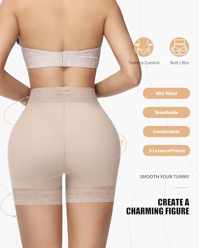 SHAPSHE Butt Lifting Shapewear for Women Tummy Control Shorts Body Shaper Panties High Waisted Thigh Slimming Underwear3