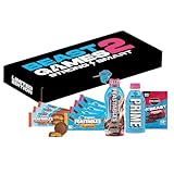 Feastables Beast Games Season 2 Bundle, Mrbeast Snacks Variety Pack With Chocolate Bars and Cups, Protein Milk, Hydration Drink, and Beef Jerky, Gift Basket for Adults and Kids, 10 Count Snack Box