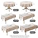 AUSSPVOCT Textured Tablecloth Round 60 Inch Waterproof Spill-Proof Wipeable Table Cloth Wrinkle Free Circle Dining Table Cover for Birthday Farmhouse Outdoor Party Tablecloths up to 44'' Dia Tables