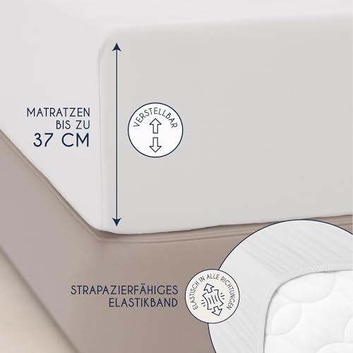 Dreamzie - Spannbettlaken Boxspringbett - 90x200cm / 100x200cm - Baumwolle – Ansicht 3