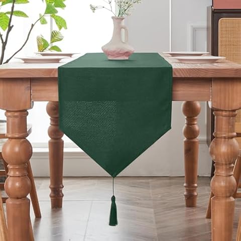 BALCONY & FALCON Jacquard Linen Table Runner Cover