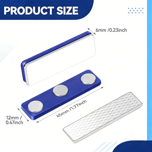 Magnet Namensschild, 20 Stück Namensschild, Namensschilder für kleidung, Namensschilder für kleidung Ausweishalter, name tag mit 3-Punkt Selbstklebende Magnet