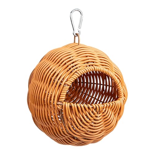 Parakeet Bird House - ABS/Iron Bird Nest Shelter | Long Lasting Outdoor Decorative Parrot Nesting Habitat for Patio Garden Backyard Farmhouse Courtyard Trees Apartment