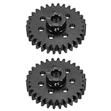 QUARKZMAN 2 Stk Stahl M1.5 Zahnradsatz 30T 8mm Welle Motor Zahnräder Für RC Fahrzeuge Truck Drift Car Teil Schwarz