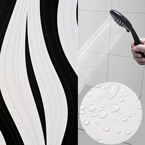 Rideau de douche polyester anti éclaboussures lavable pour cabine de douche