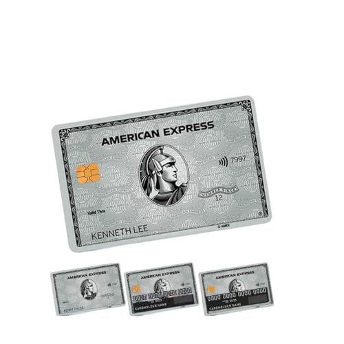 4 packs of credit card stickers, American Express credit card skins, debit card stickers, personalized bank card sticker covers, credit card decals, waterproof card covers (E3-4Pcs)