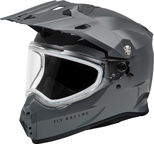Fly Racing Trekker Cold Weather Conceal Helmet (Grey (Dual Shield), Large)