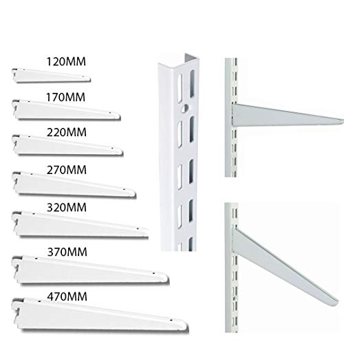 My ShopFittings Ltd Twin Slot Wall Mounted Shelving Bracket White Pack of (1, 2, 4, 6, 8, 10) Sizes (12cm, 17cm, 22cm, 27cm - Image 3