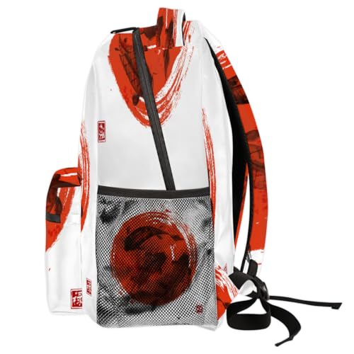 Sac à dos imprimé japonais multicolore grand format résistant - 4