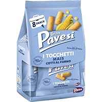 Gran Pavesi Snack Tocchetti, Snack al Mais Cotti al Forno, Senza Olio di Palma – 8 Pacchetti (256 g)