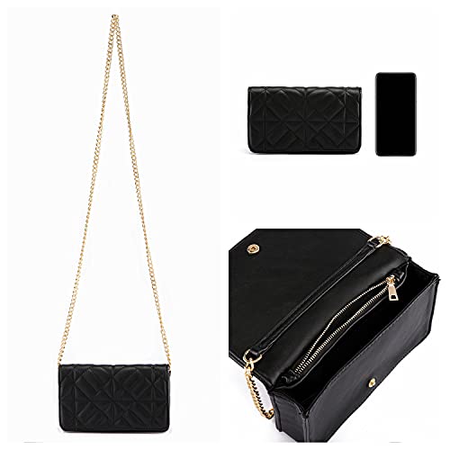Ayliss Mini Women Crossbody Handbag Shoulder Handbags Evening Clutch Cellphone Wallet Purse PU Leather Bag with Chain4