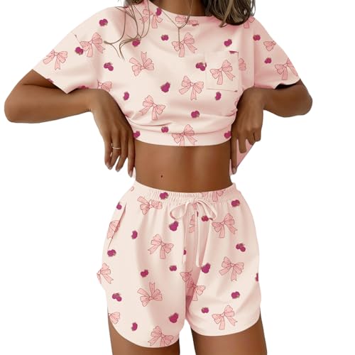 Image of Ekouaer Womens Pajama Sets Sexy Lounge Sets Side Split Short Pj Sets