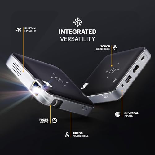 Image of KODAK Luma 150 Mini Projector, Black, 1080p Input, Battery