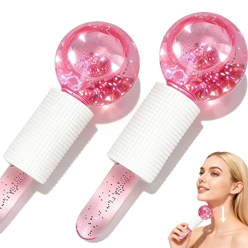 Ice Globes for Facial 2PCS Eye Ice Compress Roller Ce Roller Effectively Reduces Eye Puffiness Lightens Dark Circles Firms Skin and Promotes Blood Circulation