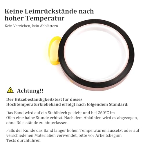 Misuyue 20mm Kapton Tape, Antistatisch Hitzebeständiges Klebeband bis zu 300℃, 33m/108ft Polyimid Isolierband für 3D-Drucker Löten, Sublimation, Elektronik Leiterplatten (Braun)