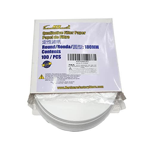 Image of HFS(R) 180mm Ashless Qualitative Filter Papers Lab 100PCS Medium 6 um Round (180mm, 6um)