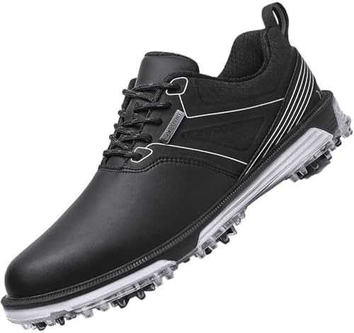 ULTIANT Men's Golf Shoes Fixed Nailless Sole Waterproof Lightweig...