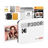 KODAK Mini 3 Retro Portable Photo Printer, Fast Printing, HD Photo, 54 x 86 mm, Bluetooth, Compatible with iOS and Android, Pack of 68 Photo Sheets, White