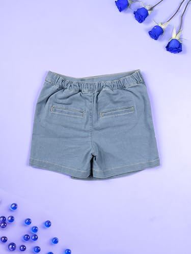 Image of KiddoPanti Girls Denim Over Lap Shorts