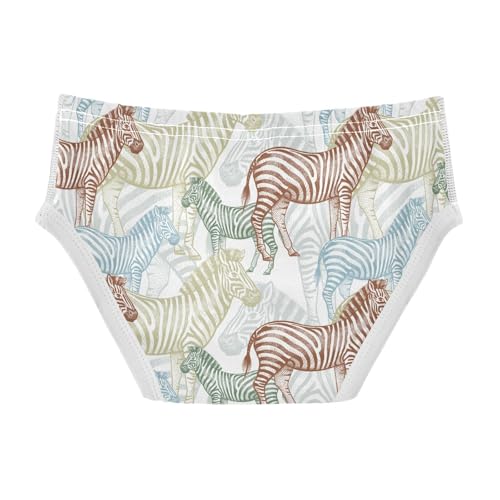 visesunny Boys Cotton Underwear African Animal Colored Zebra Printed Toddler Soft Training Briefs Size 2T-8Y for Kids2
