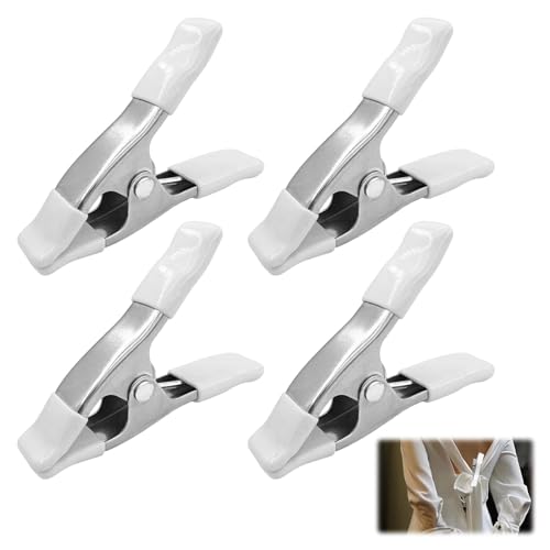 4pcs Dress Clips Dress Tightener Clip 10.6cm/4.17in Clothing Clamps Pin for Wedding Bridal Cinch Chip Fitting Clothes Waist Cincher Spring Clamps Mannequin Clothespins Designers Clothing Cinch Clip