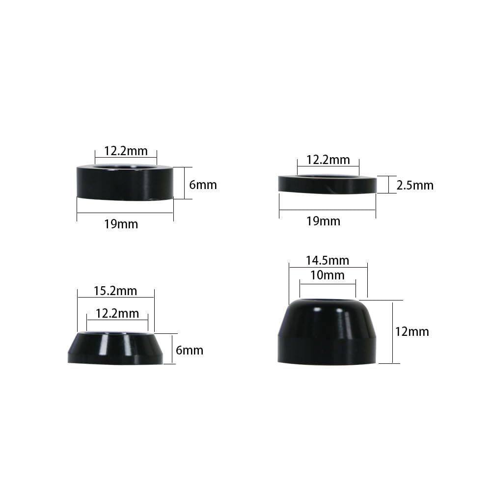 equlup Bike Wheel Hub Axle, Aluminium Alloy Adjustable Rear Bike Axle Wheel Hub BikeBarrel Shaft Rod for Road Bike, Mountain Bike, BMX (M12xP1.75)