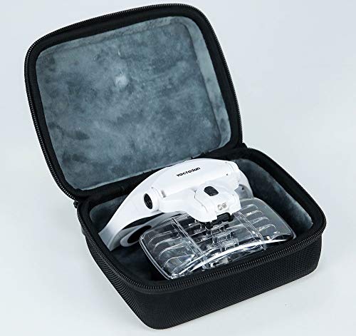 Suw Hard Travel Case for YOCTOSUN Head Mount Magnifier & Volumizer& Styler Carrying Case(only case)