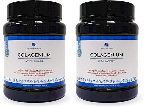 Laboratorios Mahen Just Podium Colagenium 600, Colágeno Hidrolizado + Magnesio + Ácido Hialurónico + Vitamina C + Vitamina a + 100% Natural, Sabor Limón, 600 g (Paquete de 2)