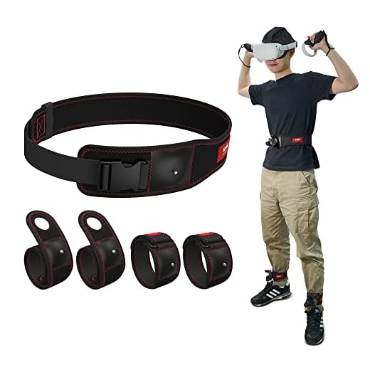 KIWI design Tracker Straps and Belt for Full Body Tracking VR, Compatible with Quest 2 and SteamVR, Upgraded Palm/Foot Trackerstrap Accessory Fit HTC Vive Tracker (Trackers NOT Included)