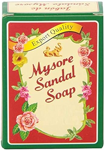 Image of Mysore Sandal Bathing Soap With Sandalwood Oil 75 Gram 6-Pack Herbal Ayurveda (6 X 75 G / 6 X 2.62 Oz)