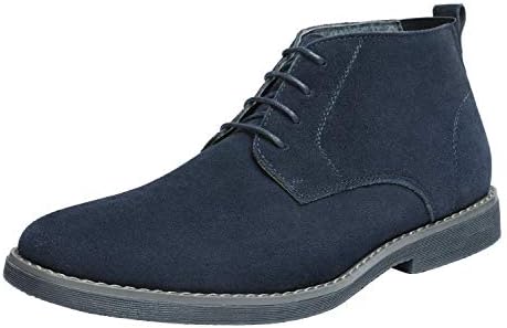Bruno Marc Men's Chukka Navy Suede Leather Chukka Desert Oxford Ankle Boots Size 6.5 M US