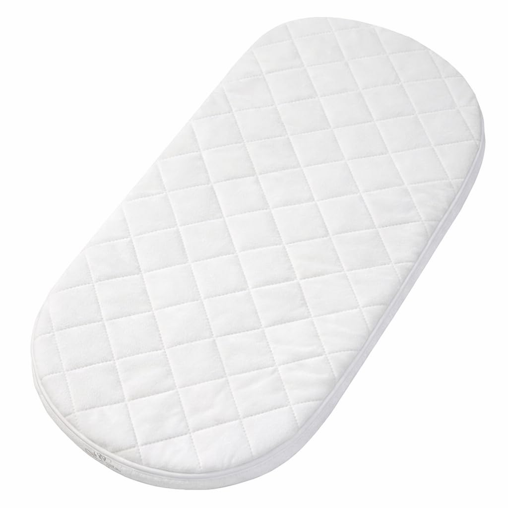 Materasso in microfibra ipoallergenico Moses 74 x 28 x 3 cm di spessore ovale