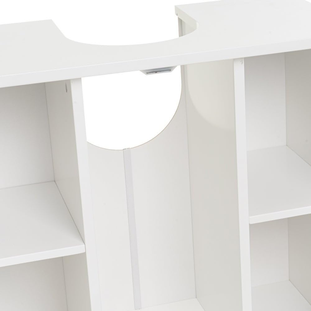LOLAhome Mueble para Lavabo suspendido Blanco con Textura de 60 cm