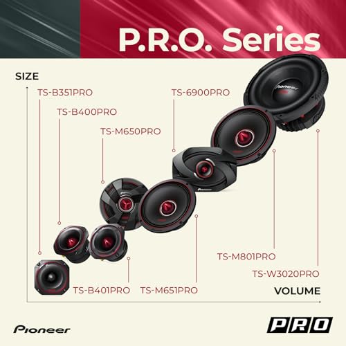 Image of PIONEER P.R.O. Series TS-6900PRO 6 inch x 9 inch 2-Way Speakers (Pair) - 600W Max, Perfect for High-SPL Builds and Pro-Level Car Audio