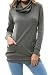 Levaca Womens Clothing Long Sleeve Tunic Casual Slim Shirts Tops Deep Gray XXL