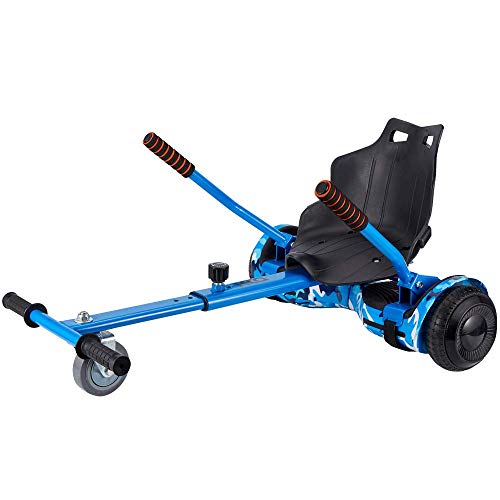 Hoverboard Seat Attachment for Kids & Adults, Hoverboard Go Kart Attachments Fits Self Balancing Scooter, Hoverboard Accessories with Adjustable Frame, Transforming into Go Kart, Blue