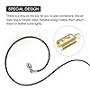 uxcell Fold Over Cord Ends, 4mm Inner Dia. Terminators Crimp Cap Clasp Tips for Leather Ribbon Craft Making, DIY Necklace, Bracelet, Gold Tone, 30Pcs #3