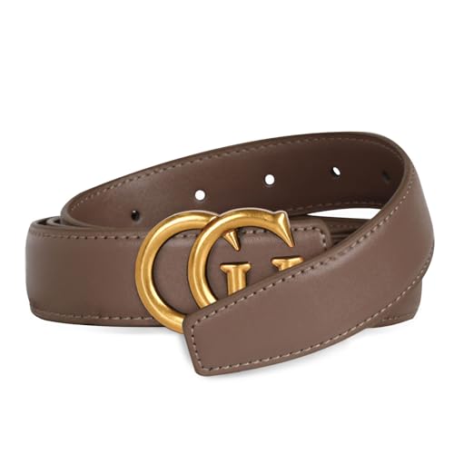 Image of Aurolran Women's Leather Belt with Buckle - Ideal for Dresses, Jeans, and Coats