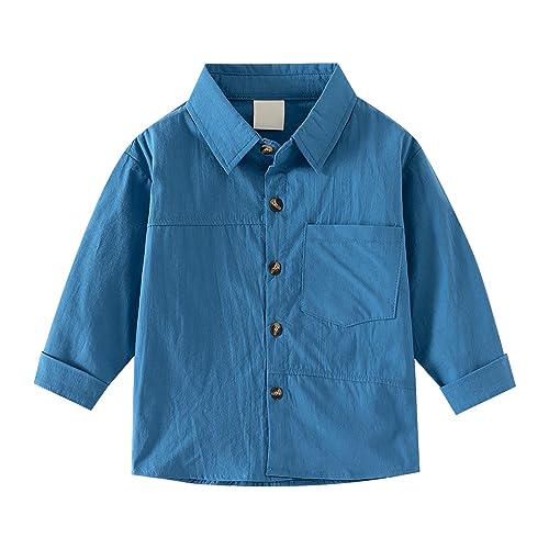 Toddler Boys Button-Down Long Sleeve Jackets Fall Cotton Lightweight Casual Coats Kids Windproof Jacket Basketball Top