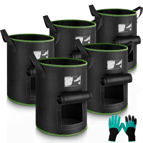 Enbagold Bolsas de Cultivo 40L + Guantes