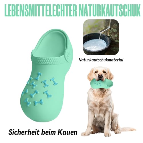 HYSHLC 2PCS Hundespielzeug Unzerstörbar, Quietschspielzeug Hund Interaktives Spielzeug, Hundespielzeug Pantoffel Intelligenz Set für Kleine und Mittelgroße Hunde zum Kauen und Jagen, Gelb Grün
