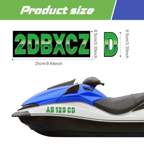 Image of MotiMind 30 Pcs Boat Registration Waterproof Marine,Metal,Green