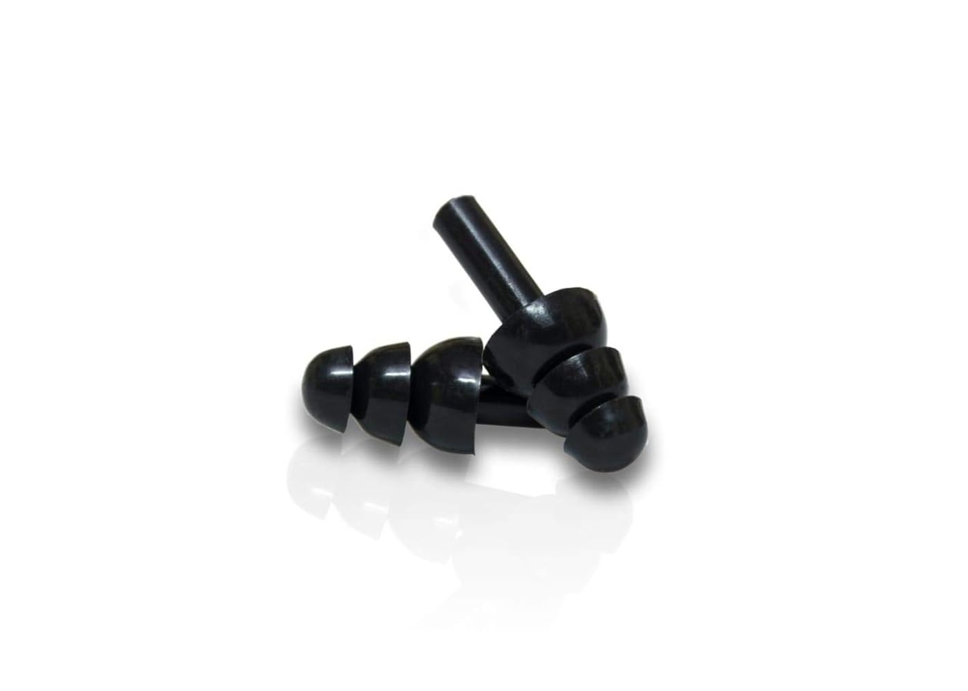 flying CLOUDS Soft Silicone Noise Reduction Ear Plugs for Sleeping, Meditation, Swimming adult and child, Combo Pack of 2 Pairs (4 units), Reusable Earmuff (Black)-image-2