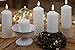 3D Flameless Candles.Set of 5 White Flickering Pillar Candles.LED Wax Candles with Remote Control