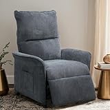 FLEXISPOT X2 Dual Motor Power Recliner Chair for Adults, Home Theater Seating Lounge, Electric Small Recliner Single Sofa Arm Chair for Living Room w/Padded Seat Backrest, Gray
