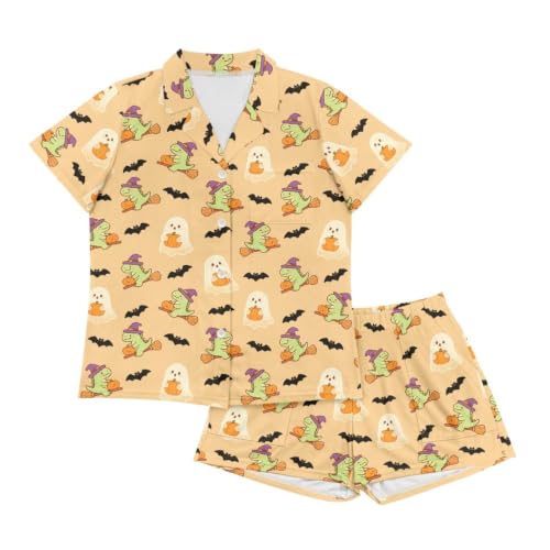 Image of Women's Short Sleeve Sleepwear Pajamas Nightwear with Pockets