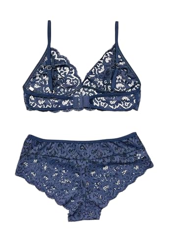 Image of Xs and Os Women's Lace Bra Panty Lingerie Set