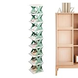 Faltbarer 9-Ebenen Multifunktions-nizer mit Klappregalen kein Montagebedarf ideal für Badezimmer Eingangsbereich und kleine Wohnungen platzsparend und praktisch.
